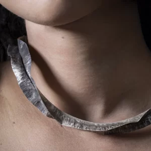collana foglia argento atigianato erica magliano